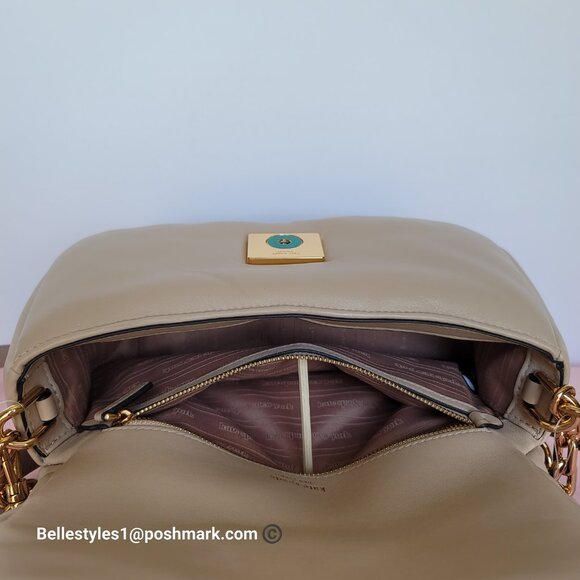 KATE SPADE Dakota Puffy Smooth Leather Convertible Crossbody Bag- Feather🎈$248⭐ - Picture 14 of 16
